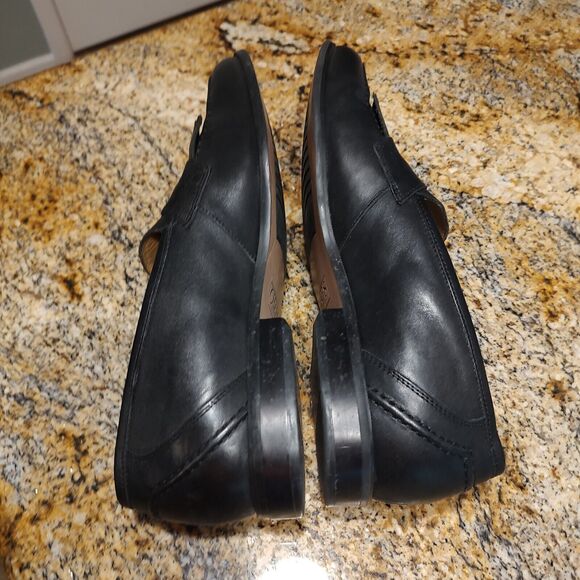 Chaps Men's Black Leather Kiltie Tassel Slip On Loafer Shoes 096-8104 Size 10M - Picture 6 of 12